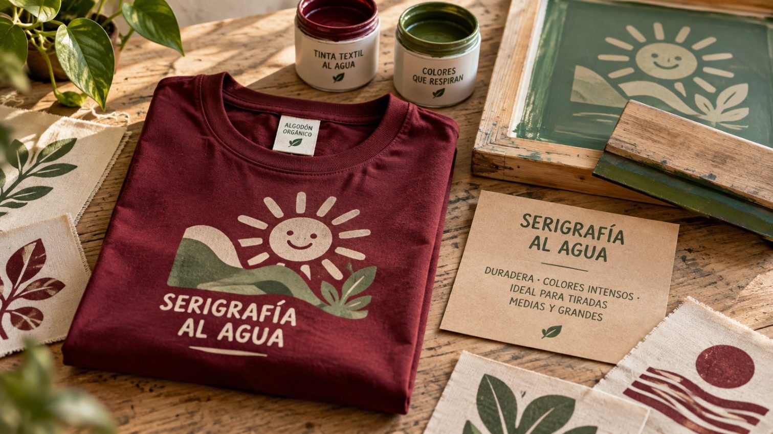 Serigrafía al agua en camisetas ecológicas: una personalización duradera y responsable