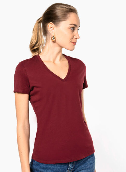 Kariban V 145gr. Camiseta mujer de algodón orgánico